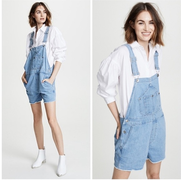 Rag and bone large denim overalls/ romper. - Picture 2 of 8